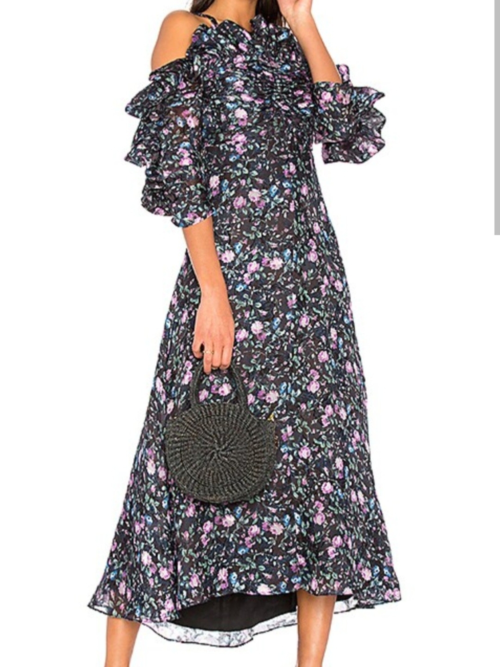 Rebecca Taylor Organza Midi Dress Size 8